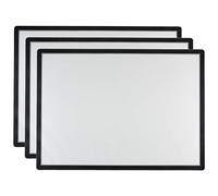 Djois Lot De 3 Pochette-Cadres D'affichage Magneto - A1 - Adhésif Repositionnable - Noir
