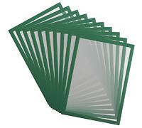 Djois made by Tarifold 195235 Magneto PRO 10 Cadre informatif magnétique A4 pour documents, avertissements, affiches, échange et insertion rapide, dos aimanté surfaces métalliques, vert, 10 unités