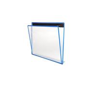 Djois made by Tarifold 340081- Pack de 5 Pochettes Magnétique A4 - Porte Document, porte Brochure, outils format A4 Extensible - dos magnétique, cadre bleu
