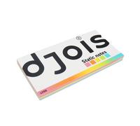 Djois Pack 250 Notes Electrostatiques L Repositionnable 200 X 100 Mm Assorties