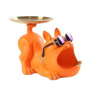 Djowyh Bol Vide-Poche Mignon Statuette Bulldog Boîte De Rangement Bureau