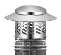Djowyh Capuchons de cheminée | Couvercle de pluie rond pour gaz d'échappement, tuyau d'évacuation avec grille - Pour poêles extérieurs, chauffe-eau, bâtiments d'usine, construction de maçonnerie et