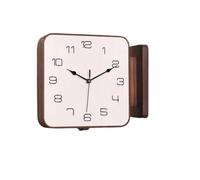 DJSKLDF Horloge Murale 2025 Horloge Murale Double Face Moderne Minimaliste Coin Suspendu Montre contemporaine silencieuse sans tic-tac Pendule Salon décor(Square)