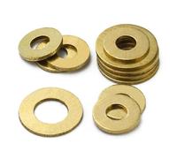 DKAIUSX Cgshop-Rondelles M2 - M22 GB97 Solid Brass Flat Washer Gasket Copper Metal Meson Pad Spacer, Durable, Facile à Installer(M4x10x0.8(100pcs))