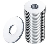 DKBT Rondelles Metal 80 Pièces M6 Rondelle Inox M6 X 18mm Rondelle Plate en 304 Acier Inoxydable pour L'étanchéité des Vis et écrous