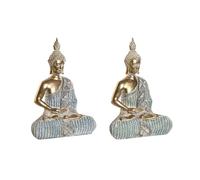 DKD Figurine Buda - Bleu Turquoise