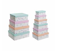 Dkd home decor Boîtes de rangement empilables - Bleu
