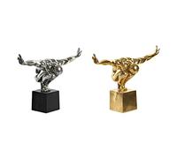 DKD Home Decor Figurine décorative Argenté Doré Résine (38 x 13,5 x 26 cm) (2 pièces) (S3019655)