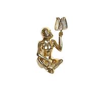 DKD Home Decor Figurine Décorative Singe - Doré Résine