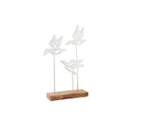 DKD Home Decor Figurine Décorative Oiseaux Bois