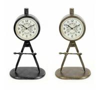DKD Home Decor Horloge de Table Noir/Doré Fer Loft