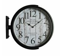Dkd home decor Horloge murale loft - Noir et or