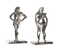 Figurine décorative - HOME DECOR - Dkd Home Decor - Aluminium - Multicolore - 2 pièces