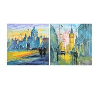 DKD Home Decor Tableau (100 x 3 x 100 cm) (2 pièces)