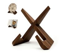 DKLUOLAN 1 Pièce - Support Assiette Décoratif en Bois, Porte Assiette & Chevalet de Table - 16,6 cm : Présentoir pour Assiettes, Livres et Cadres Photos