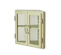 DKRAHRJJ ZJG Bibliothèque d'angle, Meuble Triangulaire Rétro en Métal, Étagère De Bureau pour Figurines, Meuble d'angle pour Chambre(B)