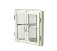 DKRAHRJJ ZJG Bibliothèque d'angle, Meuble Triangulaire Rétro en Métal, Étagère De Bureau pour Figurines, Meuble d'angle pour Chambre(C)