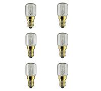 DL SERVICE 6 Ampoules de Four E14 15 W, Ampoule en Forme de poire pour four, compatible avec les fours à micro-ondes jusqu'à 300 °C, Ø 22 mm, ampoule de rechange universelle