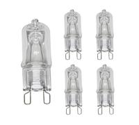 DLEDMOP Ampoules Capsule Ampoules Halogènes G9 25W JCD Ampoule Halogène Bi-Pin 60W 230V Dimmable Résistant Blanc Chaud 2800K Lampe Pour Micro Lustres Lampes Suspendues Pour,60W,5 Pièces
