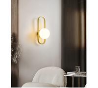 DLGLOLIN 12W LED Applique Murale Intérieur Moderne - Lampe de Chevet - Lampe Murale en Métal Doré pour Chambre -A