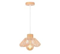 DLGLOLIN Suspension Luminaire en Bambou Tressée Lampe Suspendue Boho Style Intérieur Lustre Salon en Rotin Vintage Bois Plafonnier pour Chambre Couloir Cuisine Café