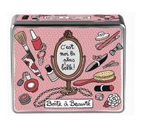 DLP - Boîte de Rangement Beauté C'EST MOI LA PLUS BELLE En Métal Rose