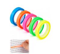 DLPRK Lot de 5 Rouleaux Ruban Adhésif Transparent, Post-it Transparents sans Résidu, Ruban Fine pour Surligner Livres, Annoter Textes & Classeurs Bureau