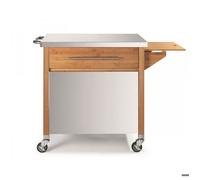Chariot pour plancha bois/inox - Dm Creation - 00231N -
