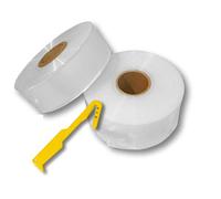 dm-folien Tuyau de gouttière 1 rouleau = 50 m, incluant un découpeur de film de haute qualité - Tuyau pour gouttière (Transparent)