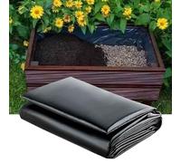 DMCHENGMA Bâche de Bassin Noire Bâche de Bassin en HDPE pour étangs extérieurs, épaisseur de 5 mil, bâche de Bassin à Poissons Facile à découper, Film de Bassin Flexible et Durable(2x3m)