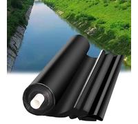 DMCHENGMA Bâche de Bassin Noire en PEHD Souple de 5mil d'épaisseur, Membrane pour Bassin à Poissons ou à carpes koï, Base de Cascade, Jeux d'eau, Jardins Aquatiques et fontaines.(2x10m)