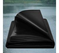 DMCHENGMA Bâche de Bassin Noire Robuste en PEHD Durable 2 x 4 m, 5 x 6 m, 7 x 8 m, 8 x 10 m, Membrane pour Bassin à Poissons koï, Fontaine, Cascade, réservoir(7x10m)