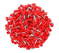 DMiotech 300 Pièces Ferrules de fil 14 AWG VE2508 Cuivre étamé Rouge | Connecteur terminal de fil à sertir, Nylon isolé, pour contrôle industriel, automatisation et puissance