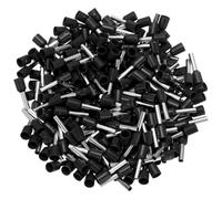 DMiotech 300 Pièces Ferrures de Fil 14 AWG VE2510 Cuivre Étamé | Connecteur à sertir, Isolé Noir, Isolé Nylon, pour systèmes de contrôle industriel, automatisation électrique et alimentation