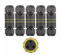 DMiotech 5 Pcs Boitier De Jonction Etanche Connecteur Electrique M16 2 Broches Connecteurs De Cables Pour Exterieur Plage De Fils (3.5-10mm) pour Tunnel Lights, Underwater Lights