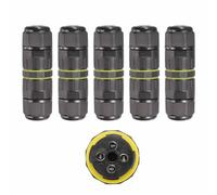 DMiotech 5 Pcs Boîtier De Jonction Étanche Connecteur Électrique M20 4 Broches Connecteurs Pour Câbles Extérieurs Plage De Câbles (9-12mm) pour Tunnel Lights, Underwater Lights