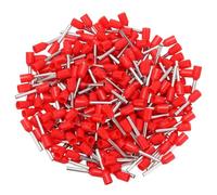 DMiotech Embouts de câble 18 AWG 300 pièces Cuivre étamé Isolé rouge | VE1010, Connecteur d'extrémité à sertir isolé nylon, pour automatisation électrique industrielle