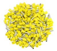 DMiotech Embouts de câble 300 pièces 14AWG VE2510 Cuivre étamé Jaune | Connecteur d'extrémité à sertir isolé en nylon, pour contrôle industriel, automatisation électrique et alimentation