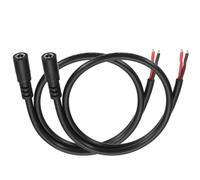 DMiotech Lot de 2 câbles d'alimentation CC en queue de cochon, 50 cm | 5,5 x 2,1 mm prise mâle vers fil nu fil d'alimentation à extrémité ouverte 50 cm pour bande LED CCTV panneau solaire