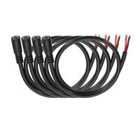 DMiotech Lot de 4 câbles d'alimentation CC en queue de cochon, 50 cm | 5,5 x 2,1 mm prise mâle vers fil nu fil d'alimentation à extrémité ouverte 50 cm pour bande LED CCTV panneau solaire