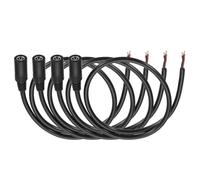 DMiotech Lot de 4 câbles d'alimentation CC en queue de cochon, 50 cm | 5,5 x 2,1 mm prise mâle vers fil nu fil d'alimentation à extrémité ouverte 50 cm pour bande LED CCTV panneau solaire