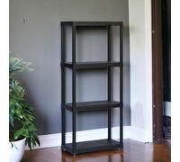 Dmora - Armoire d'extérieur Ostenda, Étagère extérieure, Armoire de balcon polyvalente, Armoire d'extérieur, 100% Made in Italy, Anthracite, 60x30h133 cm