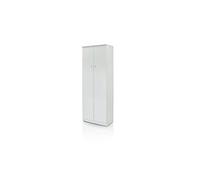 Dmora Armoire multifonction à deux portes, couleur blanche, 62 x 34 x 183 cm