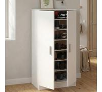 Dmora - Armoire multifonctionnelle blanche, 55 x 108 x 36 cm, 2 portes, 6 étagères, Résistante, Pour pièce de service