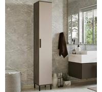 Dmora - Armoire Polyvalente 1 Porte Epsilon, Meubles multifonctionnels, Casier à Chaussures, Support à Chaussures pour Armoire, 30x30 h184 cm, Marron et Anthracite