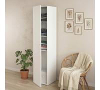Dmora - Armoire Polyvalente 1 Porte Melanie, Meubles Multifonctionnels, Casier à Chaussures, Support à Chaussures pour Armoire, 42x39 h175 cm, Blanc