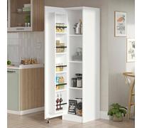 Dmora - Armoire Polyvalente 1 Porte Sagittarius, Meubles multifonctionnels, Casier à Chaussures, Support à Chaussures pour Armoire, 42x44 h176 cm, Blanc