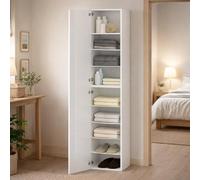 Dmora - Armoire Polyvalente 1 Porte Zenone, Armoire Polyvalente avec 1 Porte, Armoire multifonctionnelle, 45x35h190 cm, Blanc