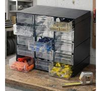Dmora - Armoire polyvalente 2 portes Lens, Armoire pour petites pièces, Armoire pour conteneurs à outils, 100% Made in Italy, Anthracite, 23x14h19 cm
