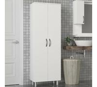 Dmora - Armoire Polyvalente à 2 Portes Solivus, Meubles multifonctionnels, Casier à Chaussures, Support à Chaussures pour Armoire, 59x32 h162 cm, Blanc